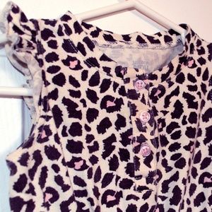 Carter's Tan & Brown Leopard Print, Pant Romper
